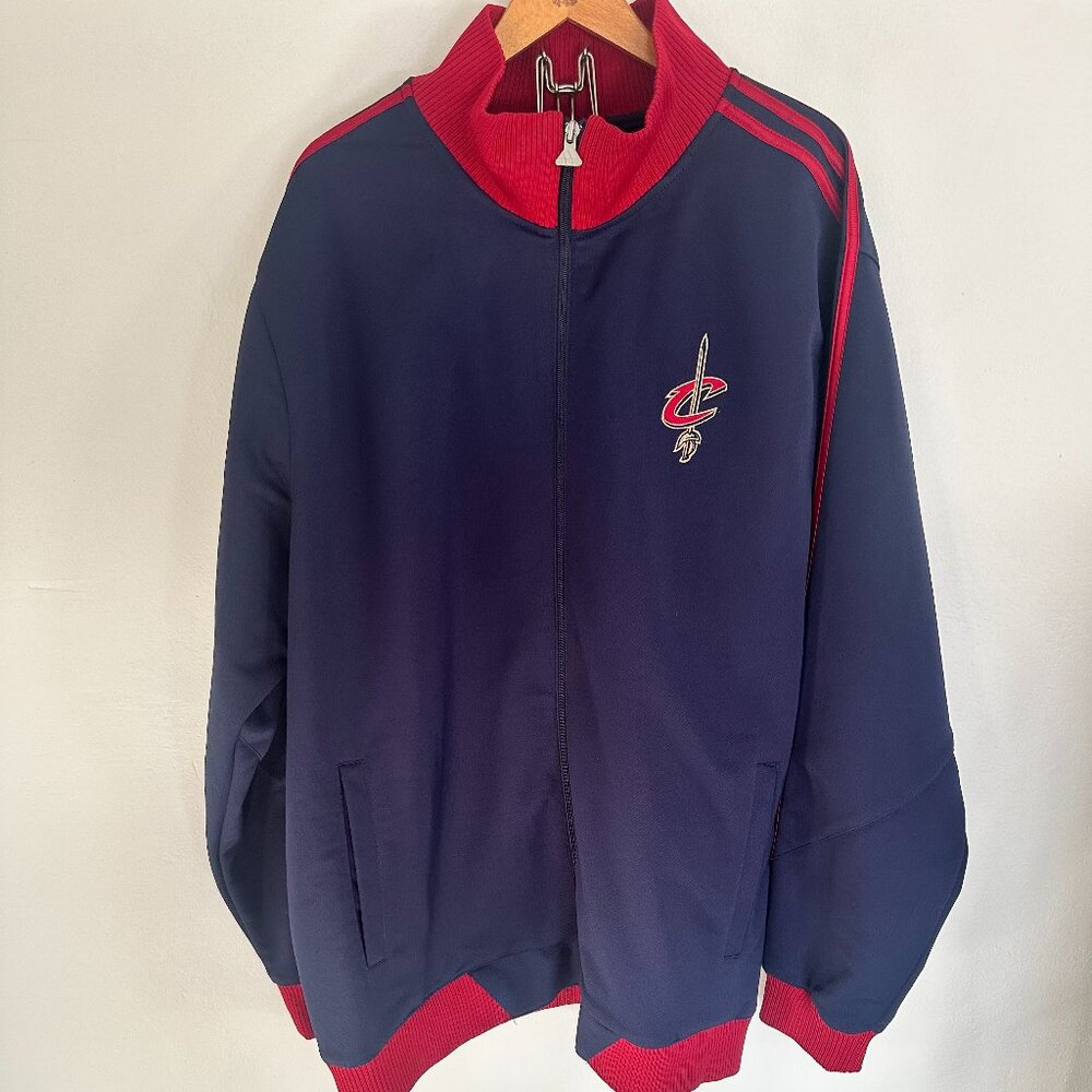 Adidas Embroidered Cleveland Cavaliers Zip Up Track Jacket Mens - XL